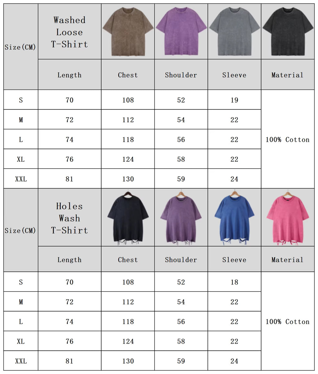 American Style Retro Heavyweight Solid Color Short Sleeved T-Shirt Men Women Summer Street Trendy Washed Old Oversized Clothes